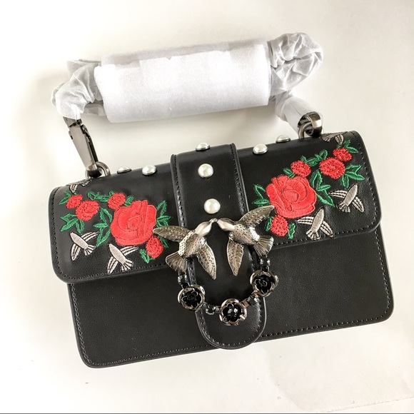 Pinko Handbags - Pinko embroidered mini love cross body bag